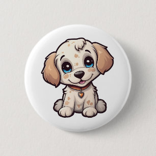 Cartoon-Hunde-Abbildung Button
