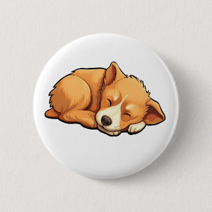 Cartoon-Hunde-Abbildung Button