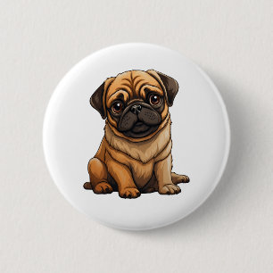 Cartoon-Hunde-Abbildung Button