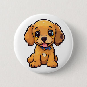 Cartoon-Hunde-Abbildung Button