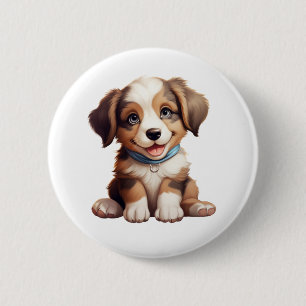Cartoon-Hunde-Abbildung Button