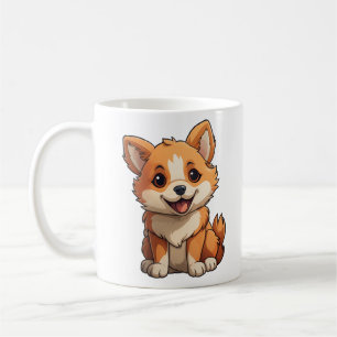 Cartoon-Hunde-Abbildung Kaffeetasse