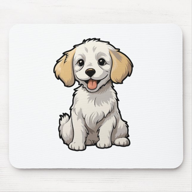 Cartoon-Hunde-Abbildung Mousepad (Vorne)