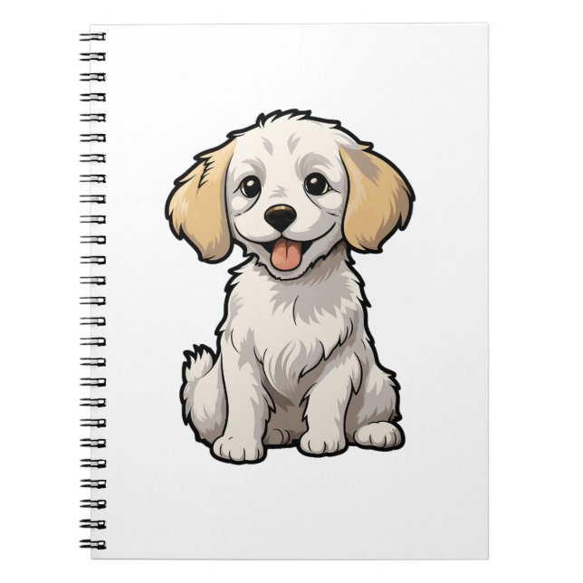 Cartoon-Hunde-Abbildung Notizblock (Vorderseite)