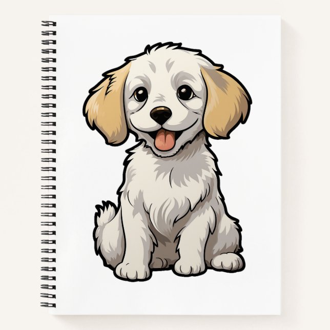 Cartoon-Hunde-Abbildung Notizbuch (Vorderseite)