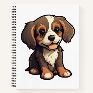 Cartoon-Hunde-Abbildung Notizbuch