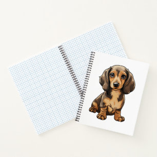 Cartoon-Hunde-Abbildung Notizbuch