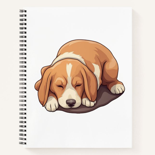 Cartoon-Hunde-Abbildung Notizbuch (Vorderseite)