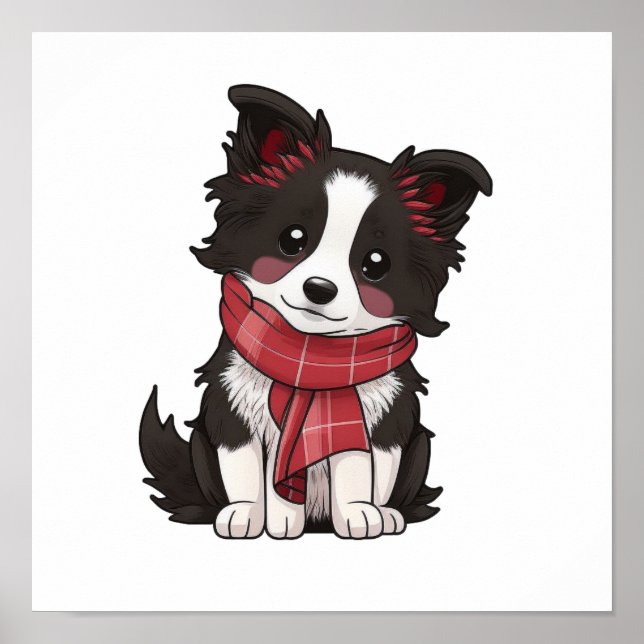 Cartoon-Hunde-Abbildung Poster (Vorne)