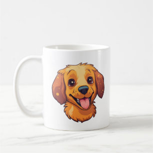 Cartoon-Hunde-Illustration Kaffeetasse