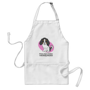 Cartoon-Hundeunbekümmerter König Charles Apron Schürze