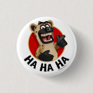 Cartoon-Hyänen-Tier-Knopf Button