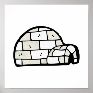 Cartoon Iglu Poster