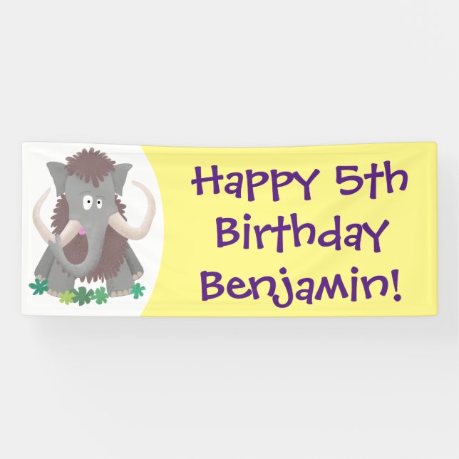 Cartoon-Illustration aus Wolle Banner (Horizontal)