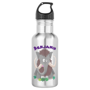 Cartoon-Illustration aus Wolle Edelstahlflasche