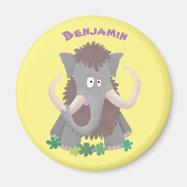 Cartoon-Illustration aus Wolle Magnet (Vorne)