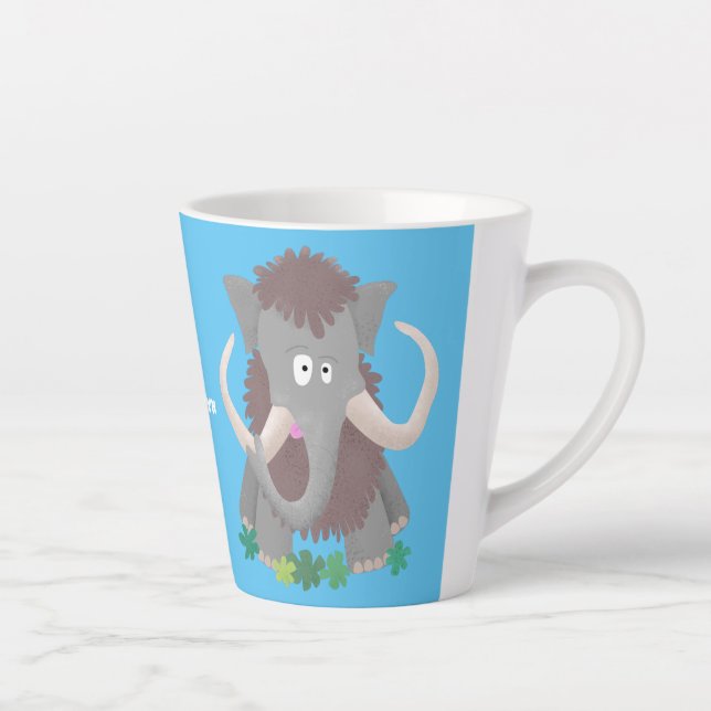 Cartoon-Illustration aus Wolle Milchtasse (Rechts)