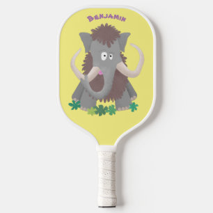 Cartoon-Illustration aus Wolle Pickleball Schläger
