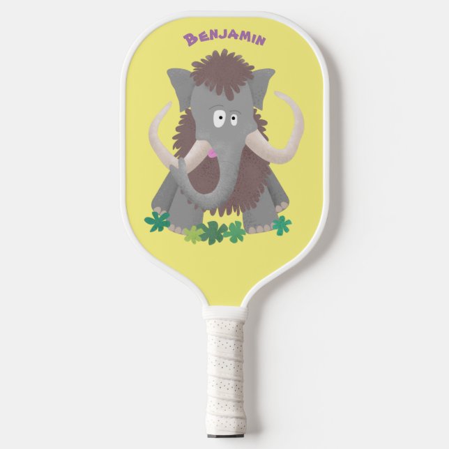 Cartoon-Illustration aus Wolle Pickleball Schläger (Vorderseite)