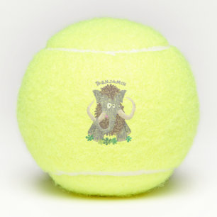 Cartoon-Illustration aus Wolle Tennisbälle