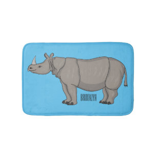 Cartoon-Illustration Badematte