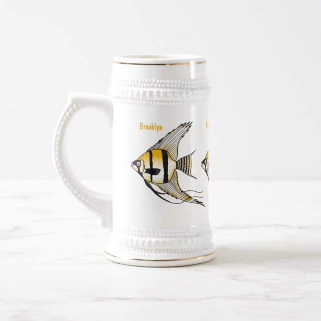 Cartoon-Illustration Bierglas (Links)