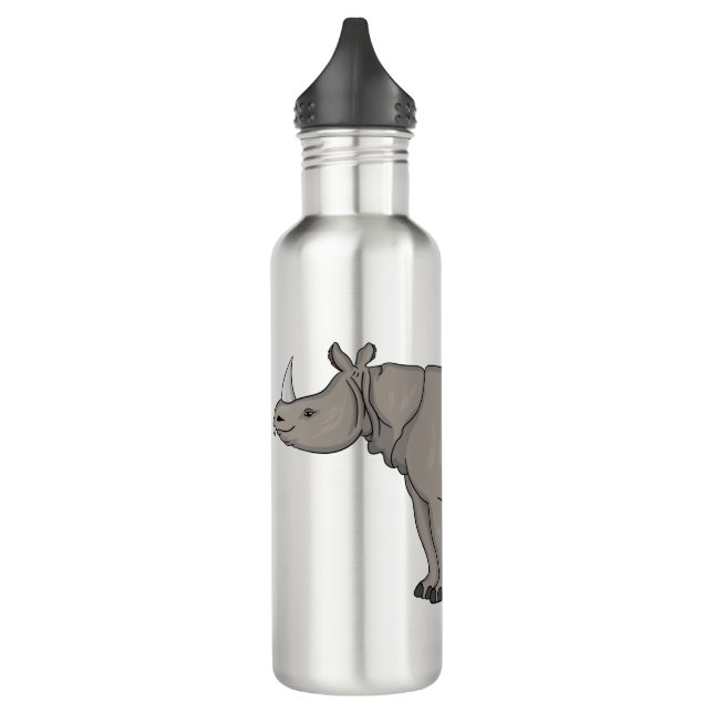 Cartoon-Illustration Edelstahlflasche (Links)