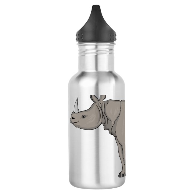 Cartoon-Illustration Edelstahlflasche (Links)