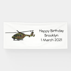 Cartoon-Illustration für Armeehubschrauber Banner