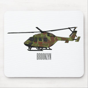 Cartoon-Illustration für Armeehubschrauber Mousepad