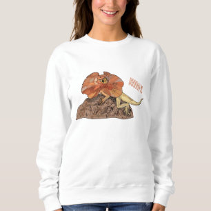 Cartoon-Illustration für den Frillenhalseidechsen Sweatshirt