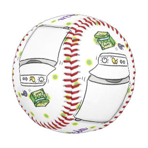 Cartoon-Illustration für die niedliche Waschmaschi Baseball