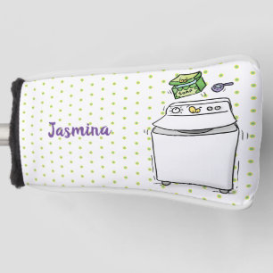 Cartoon-Illustration für die niedliche Waschmaschi Golf Headcover