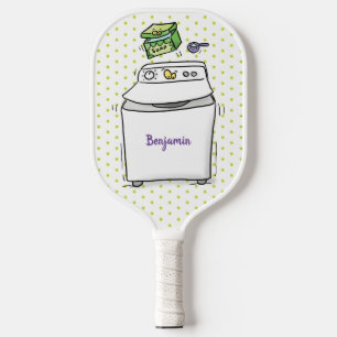 Cartoon-Illustration für die niedliche Waschmaschi Pickleball Schläger