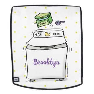 Cartoon-Illustration für die niedliche Waschmaschi Rucksack