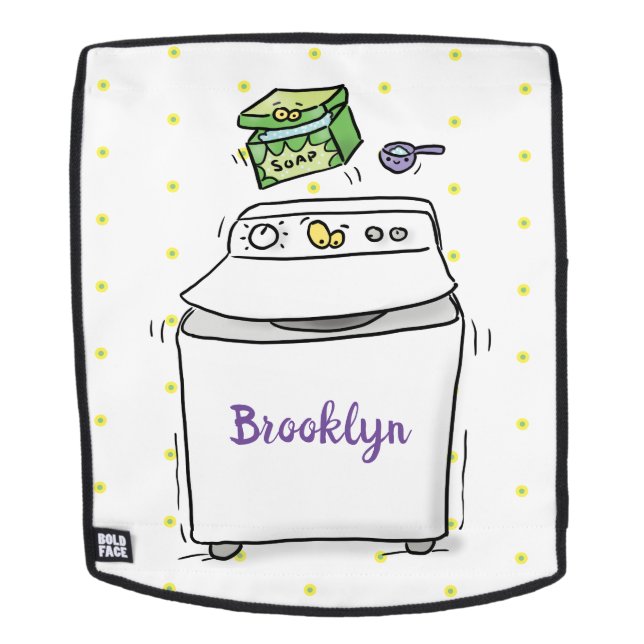 Cartoon-Illustration für die niedliche Waschmaschi Rucksack (Abnehmbare Front)