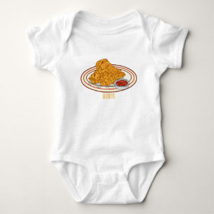 Cartoon-Illustration für gefrorenes Huhn Baby Strampler