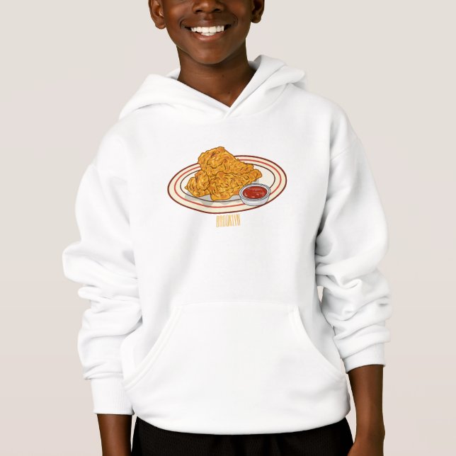 Cartoon-Illustration für gefrorenes Huhn Hoodie (Vorderseite)