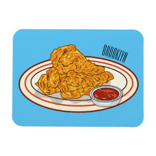 Cartoon-Illustration für gefrorenes Huhn Magnet