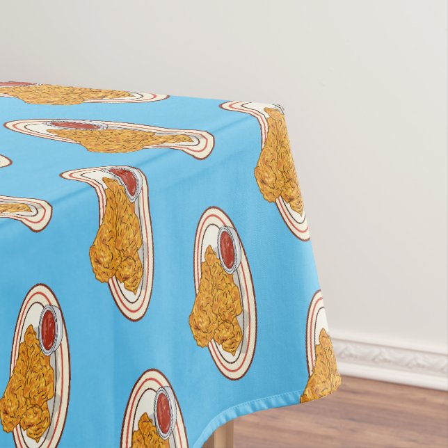 Cartoon-Illustration für gefrorenes Huhn Tischdecke (Beispiel)
