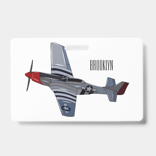 Cartoon-Illustration für Kampfbomber Ausweis (Vorderseite)