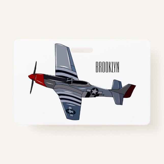 Cartoon-Illustration für Kampfbomber Ausweis (Vorderseite)