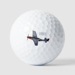 Cartoon-Illustration für Kampfbomber Golfball