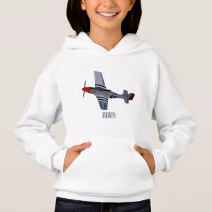 Cartoon-Illustration für Kampfbomber Hoodie