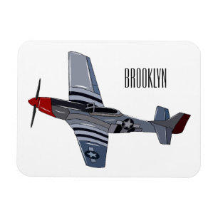 Cartoon-Illustration für Kampfbomber Magnet