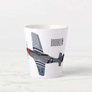 Cartoon-Illustration für Kampfbomber Milchtasse