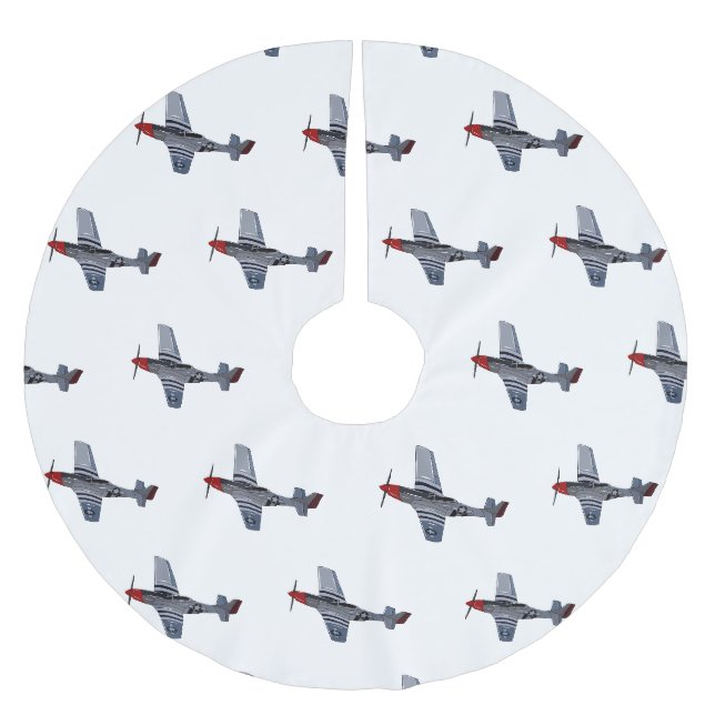 Cartoon-Illustration für Kampfbomber Polyester Weihnachtsbaumdecke (Vorderseite)