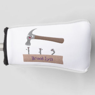 Cartoon-Illustration für niedliche, lustige Hammer Golf Headcover