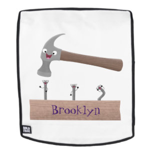 Cartoon-Illustration für niedliche, lustige Hammer Rucksack
