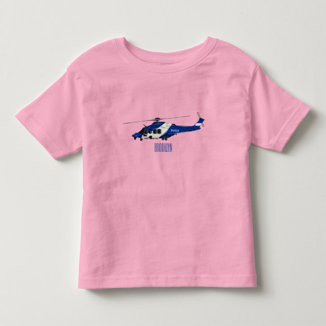 Cartoon-Illustration für Polizeihubschrauber Kleinkind T-shirt (Vorderseite)